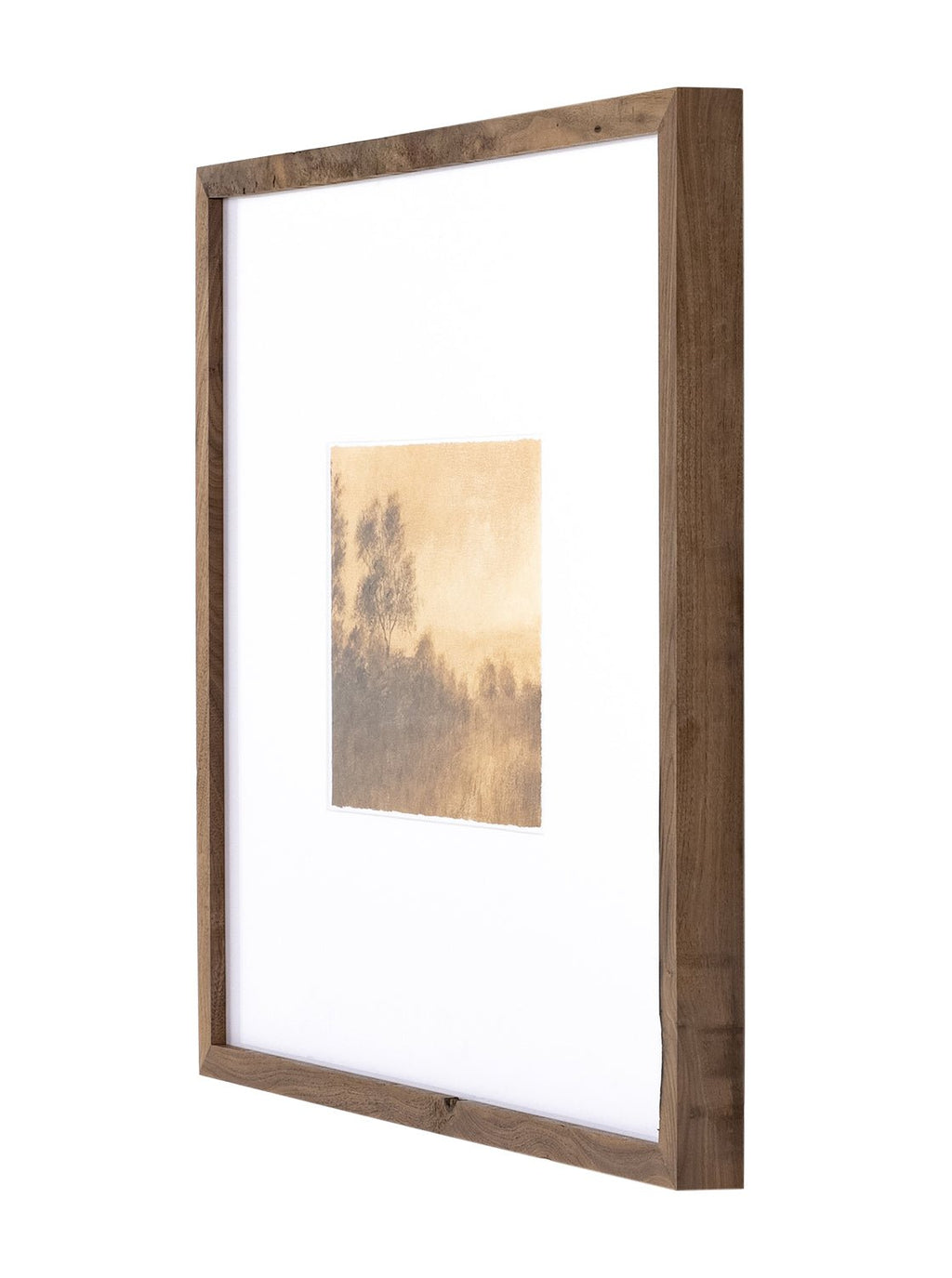 Savanna III Landscape Framed Wall Art In Walnut Frame With Bronze Accents Inspired By Texas Hill Country Impressionism