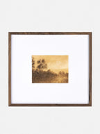 Savanna III Landscape Framed Wall Art In Walnut Frame With Bronze Accents Inspired By Texas Hill Country Impressionism