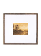 Savanna III Landscape Framed Wall Art In Walnut Frame With Bronze Accents Inspired By Texas Hill Country Impressionism