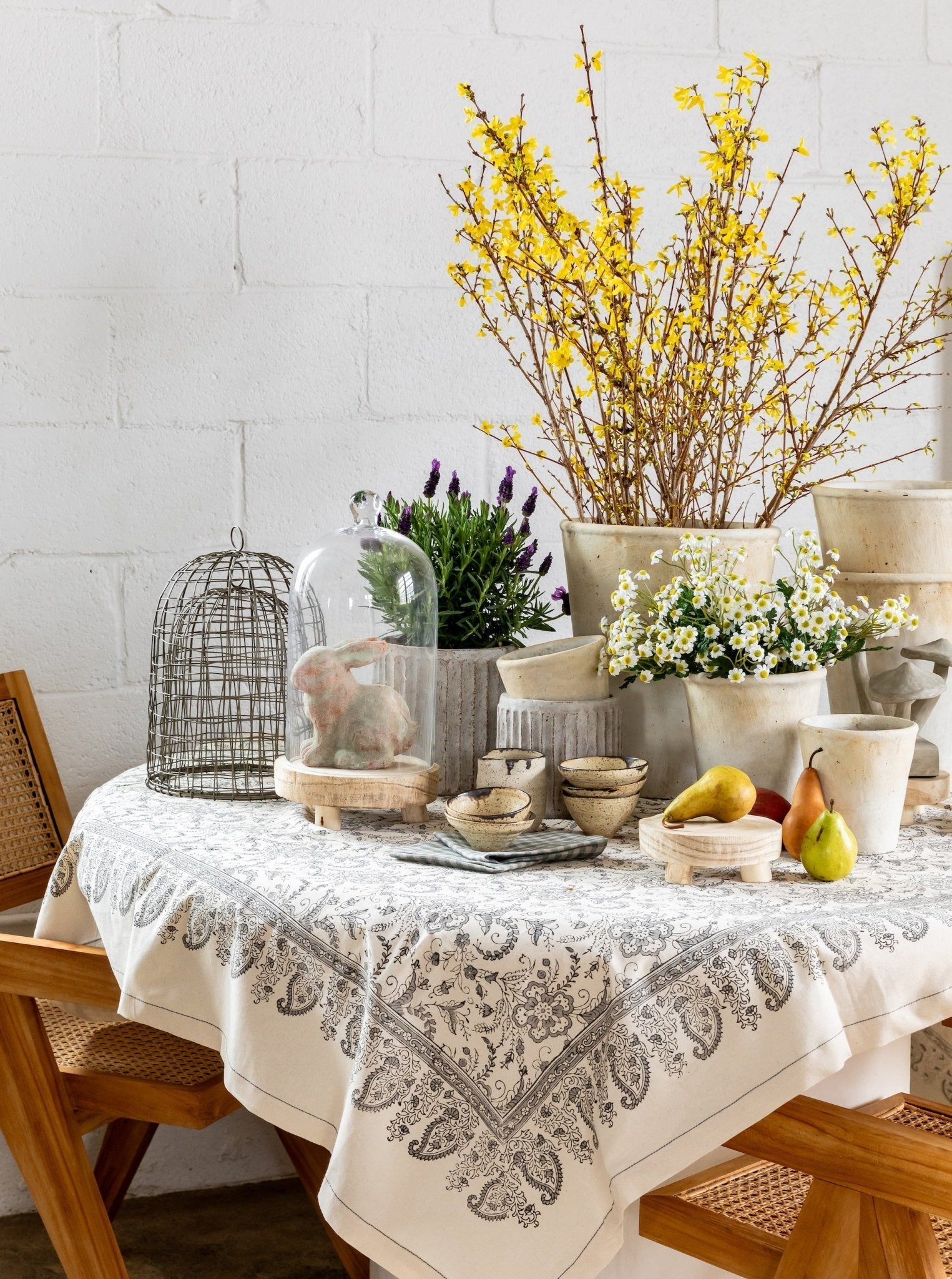 Nappe à motifs ardoise