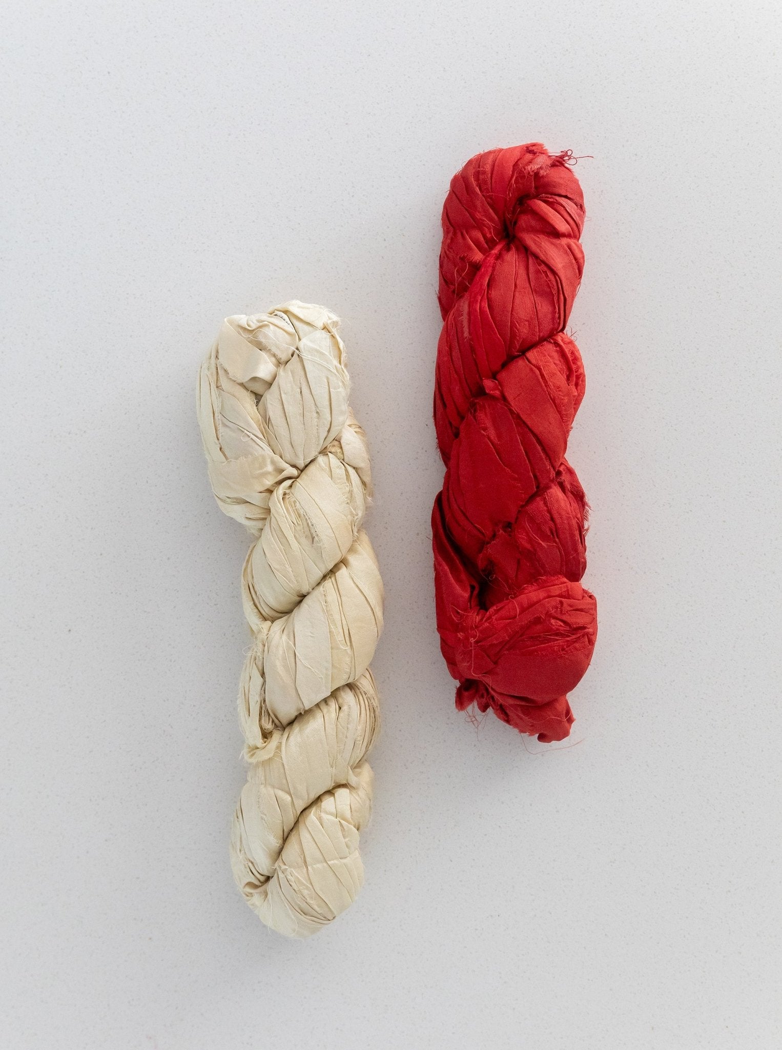 Ruban de soie déchiré