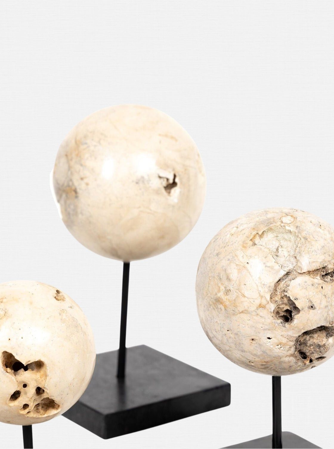 Sculptures en travertin | Ensemble de 3