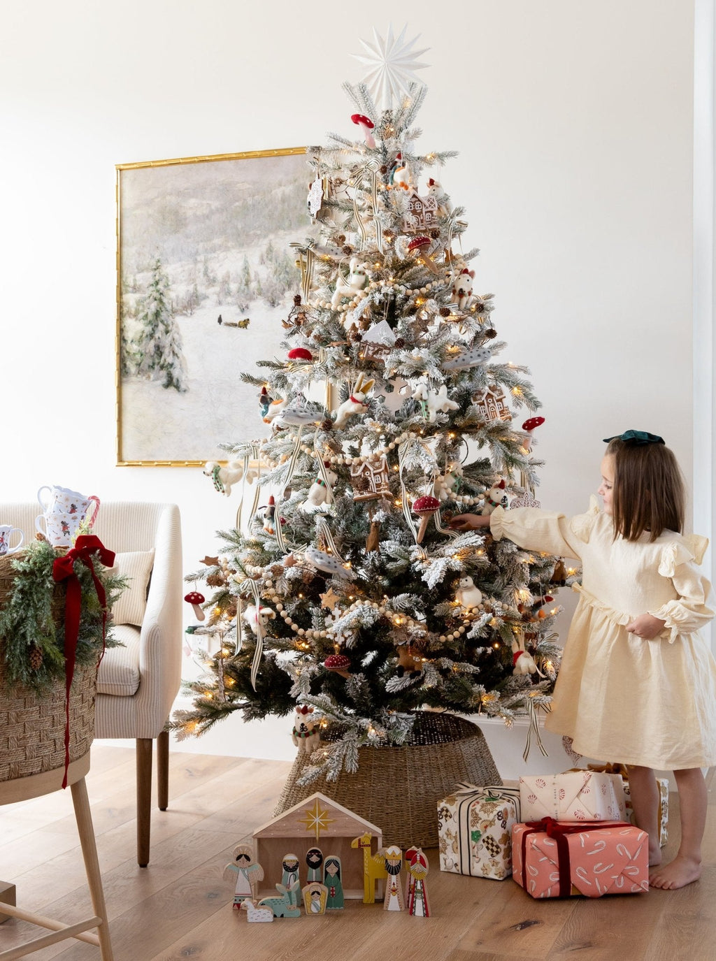 Étoile blanche pour sapin de Noël