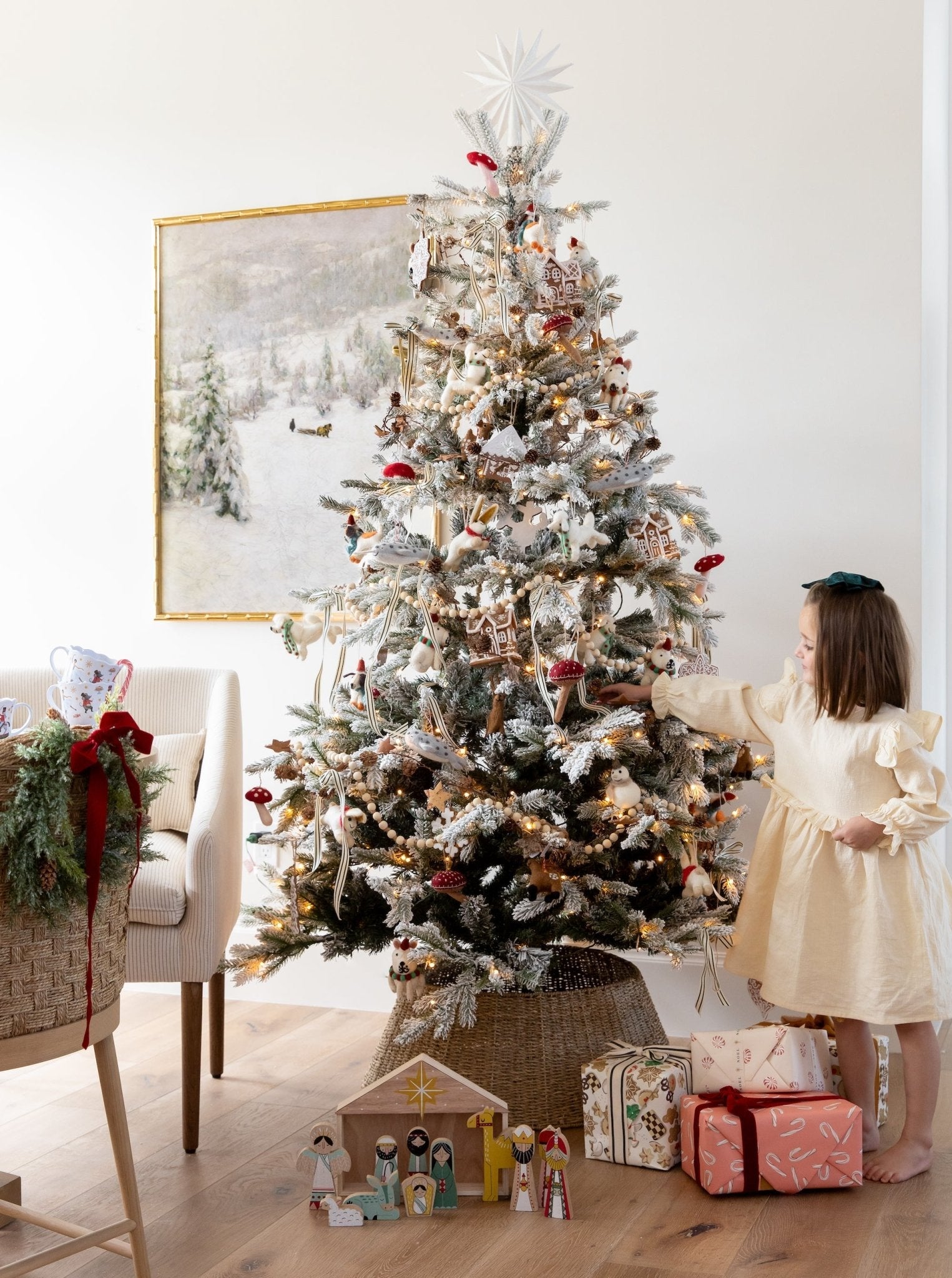 Étoile blanche pour sapin de Noël